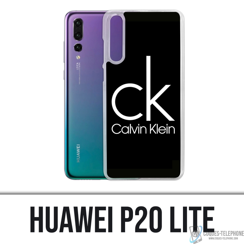 recepción Fuente Hacer Funda para Huawei P20 Lite - Logotipo de Calvin Klein Negro