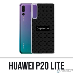 Huawei P20 Lite Case - Supreme Vuitton Schwarz