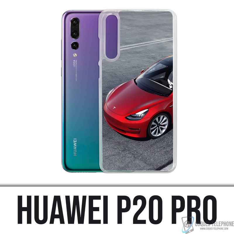 Huawei P20 Pro Case - Tesla Model 3 Rot
