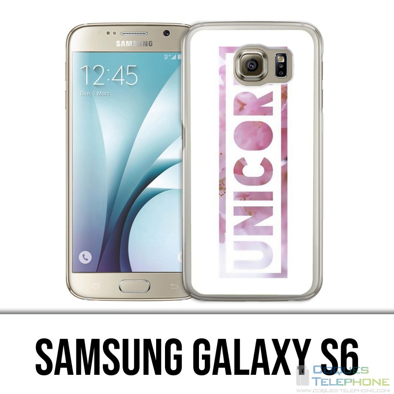 Carcasa Samsung Galaxy S6 - Unicornio Unicornio Flores