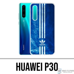Coque Huawei P30 - Adidas Bandes Bleu