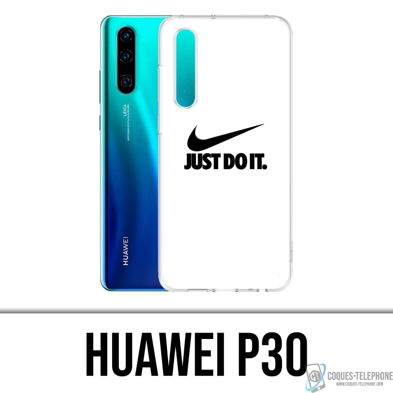 Coque Huawei P30 - Nike Just Do It Blanc