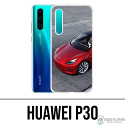 Huawei P30 Case - Tesla Model 3 Rot