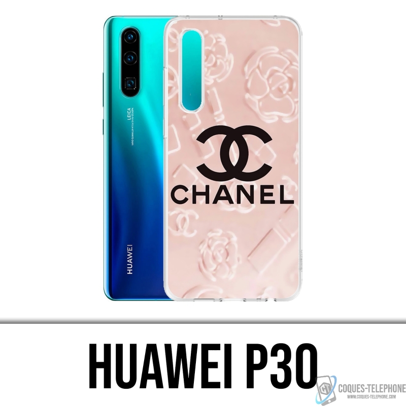 Custodia Huawei P30 - Sfondo rosa Chanel