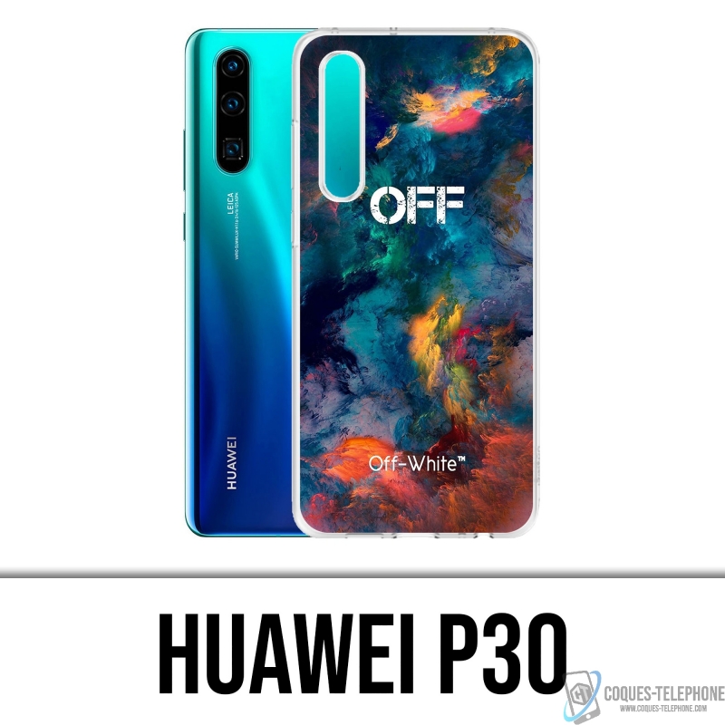 Huawei P30 Case - Off White Color Cloud
