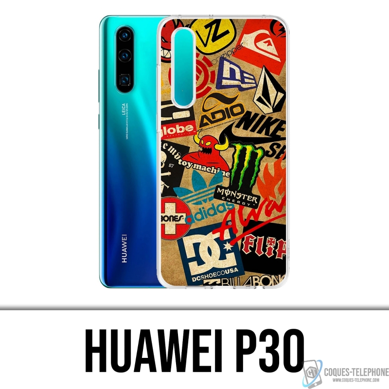 Custodia Huawei P30 - Logo Skate Vintage