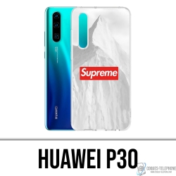Coque Huawei P30 - Supreme Montagne Blanche