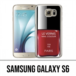 Samsung Galaxy S6 Hülle - Roter Pariser Lack