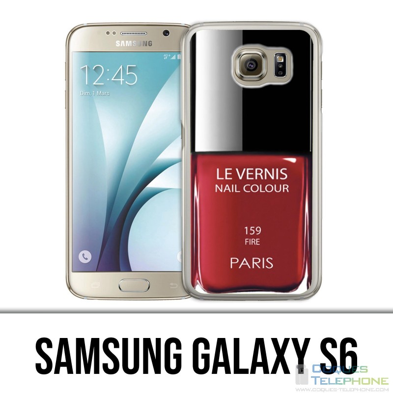 Coque Samsung Galaxy S6 - Vernis Paris Rouge