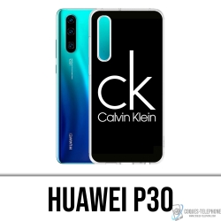 Coque Huawei P30 - Calvin Klein Logo Noir