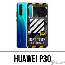 Huawei P30 Case - Weiß mit Touch-Telefon