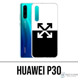 Funda Huawei P30 - Logotipo blanco roto