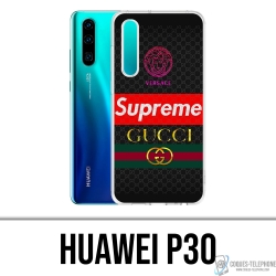 Huawei P30 case - Versace Supreme Gucci