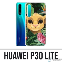 Coque Huawei P30 Lite - Disney Simba Bebe Feuilles