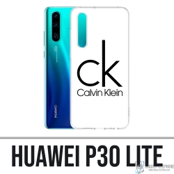 Coque Huawei P30 Lite - Calvin Klein Logo Blanc
