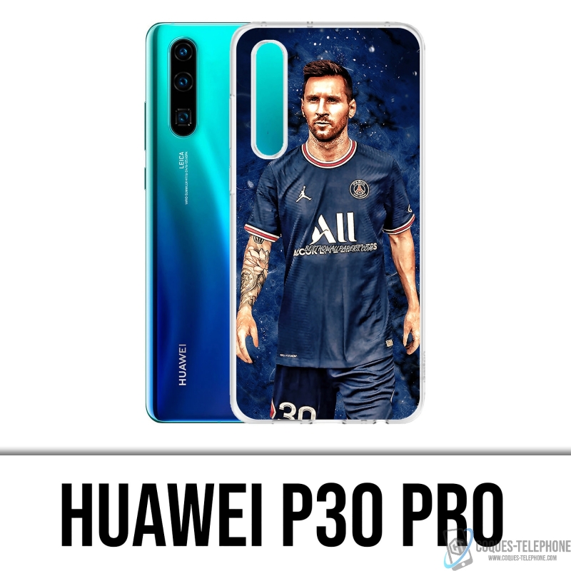 Coque Huawei P30 Pro - Messi PSG Paris Splash