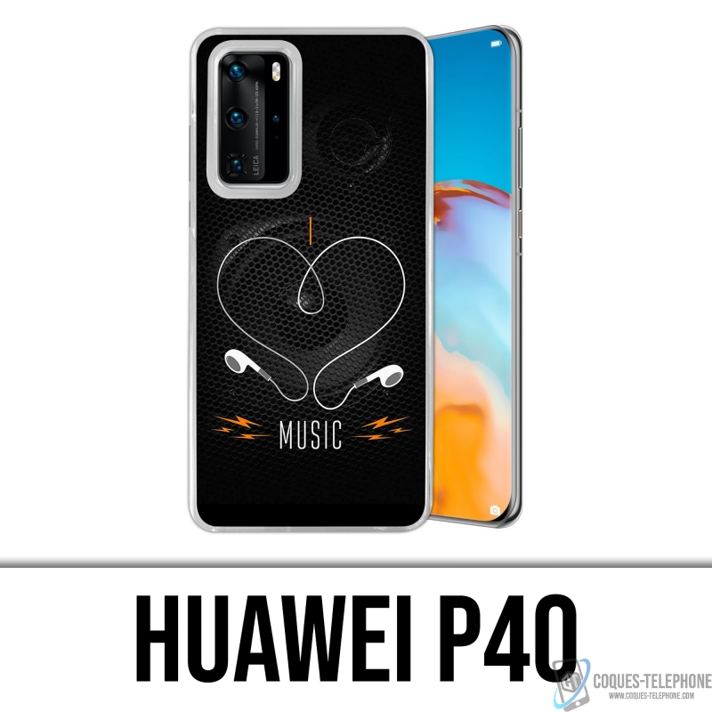 Huawei P40 Case - Ich liebe Musik