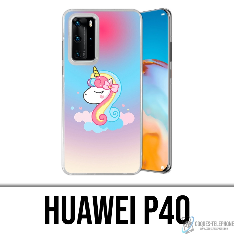 Coque Huawei P40 - Licorne Nuage