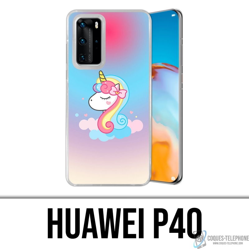 Custodia Huawei P40 - Unicorno nuvola