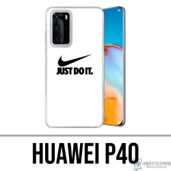 Huawei P40 Case - Nike Just Do It Weiß