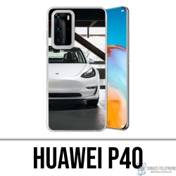 Huawei P40 Case - Tesla Model 3 Weiß