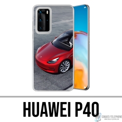 Huawei P40 Case - Tesla Model 3 Rot