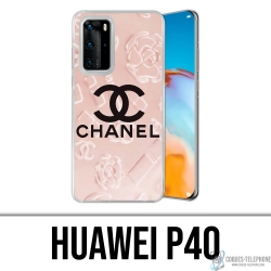 Custodia Huawei P40 - Sfondo rosa Chanel