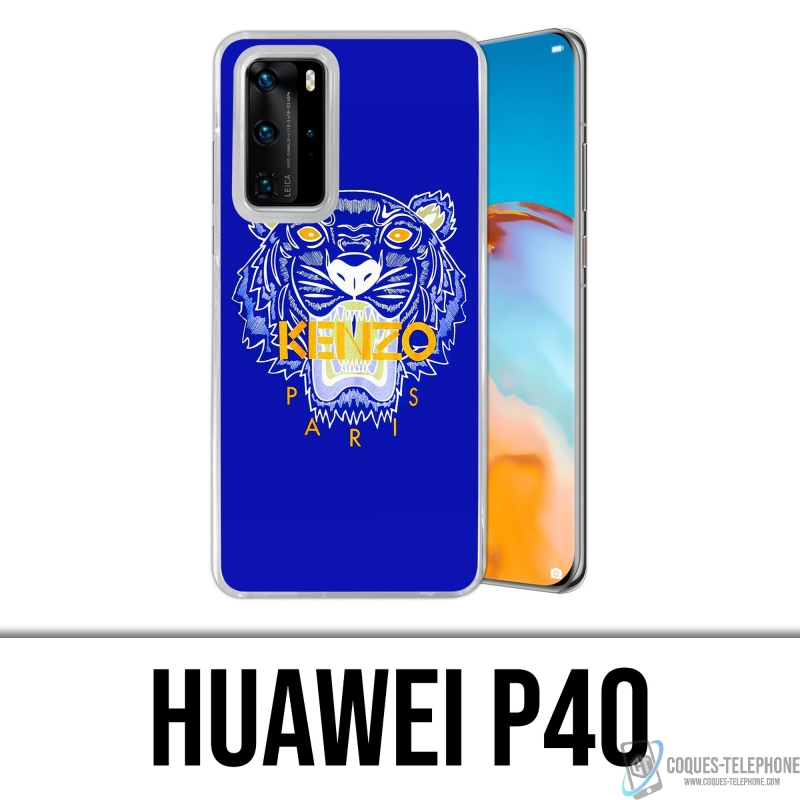 Huawei P40 Case - Kenzo Blue Tiger