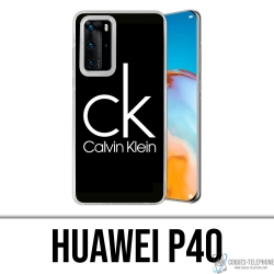 Custodia Huawei P40 - Logo Calvin Klein nera