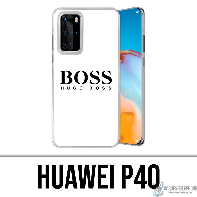 Huawei P40 Case - Hugo Boss White