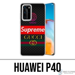 Coque Huawei P40 - Versace Supreme Gucci