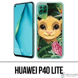 Huawei P40 Lite Case - Disney Simba Baby Leaves