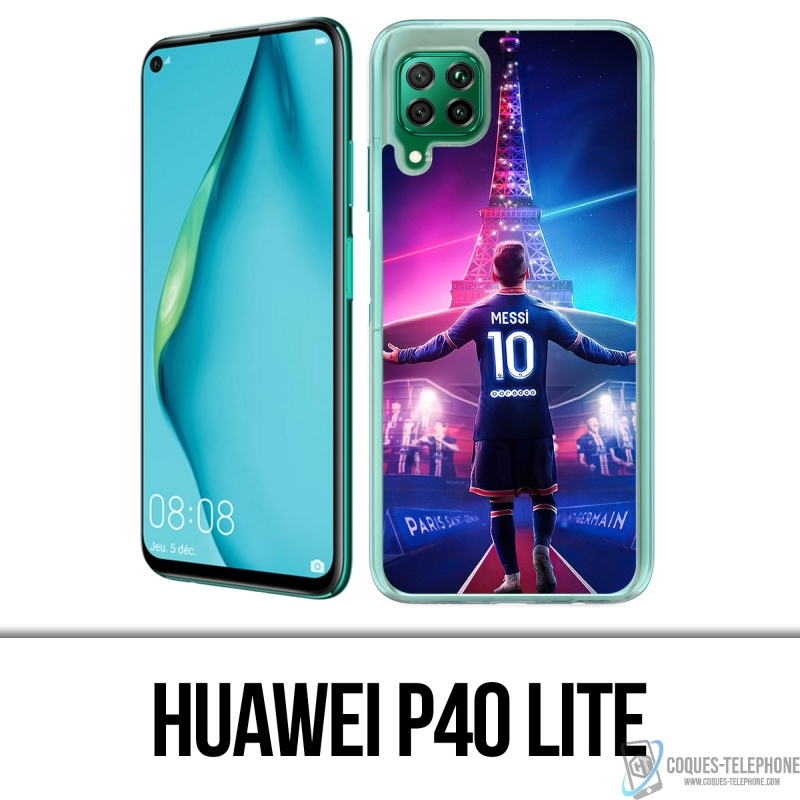 Huawei P40 Lite case - Messi PSG Paris Eiffel Tower