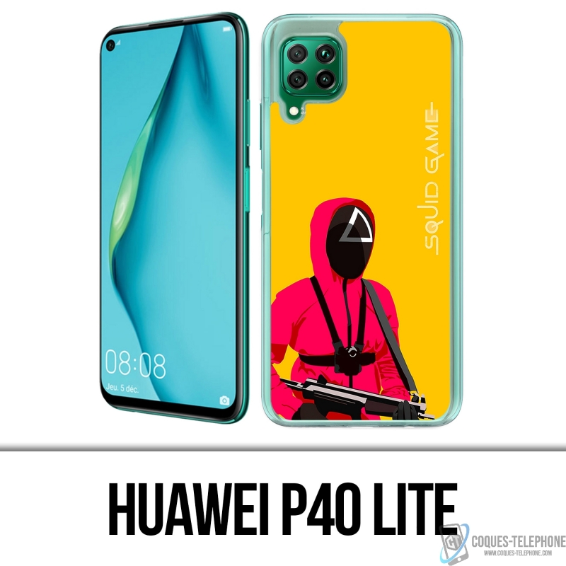 Huawei P40 Lite Case - Tintenfisch-Spiel Soldat Cartoon
