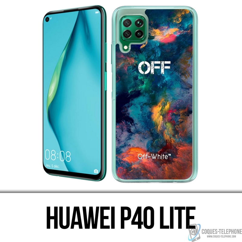 Huawei P40 Lite Case - Off White Color Cloud