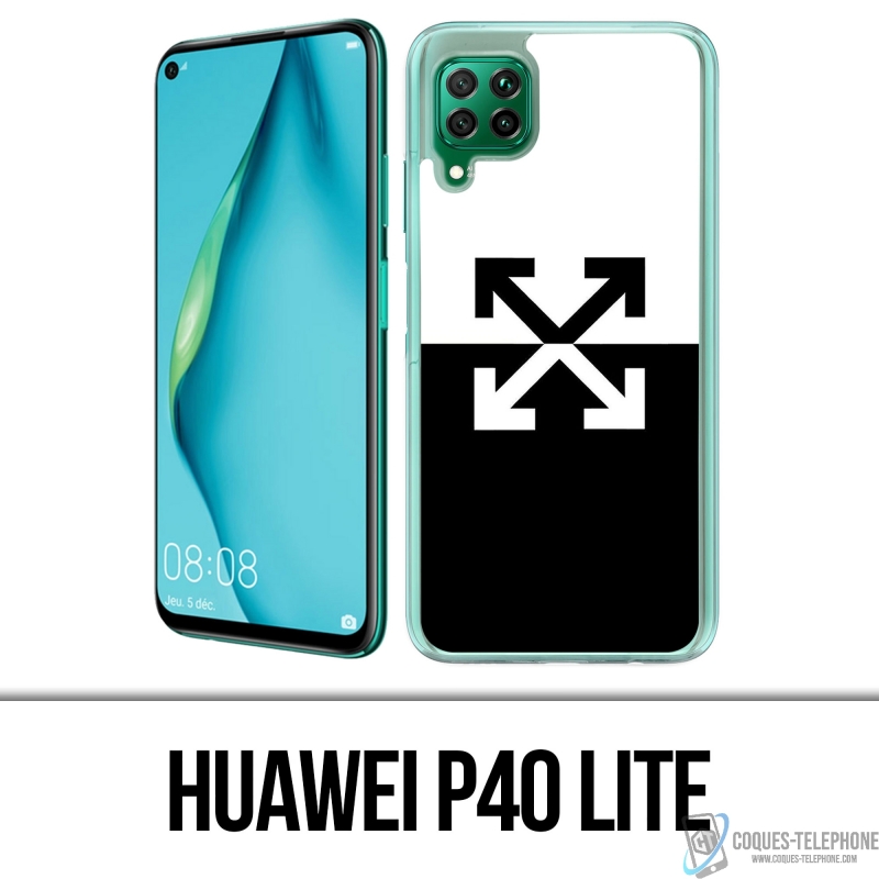 Custodia Huawei P40 Lite - Logo bianco sporco