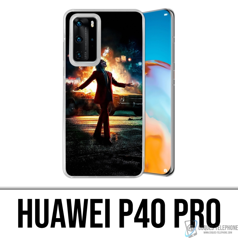 Custodia Huawei P40 Pro - Joker Batman in fiamme
