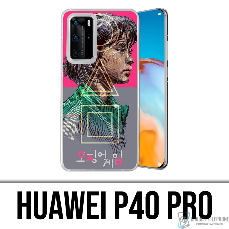 Custodia Huawei P40 Pro - Ragazza gioco calamari Fanart