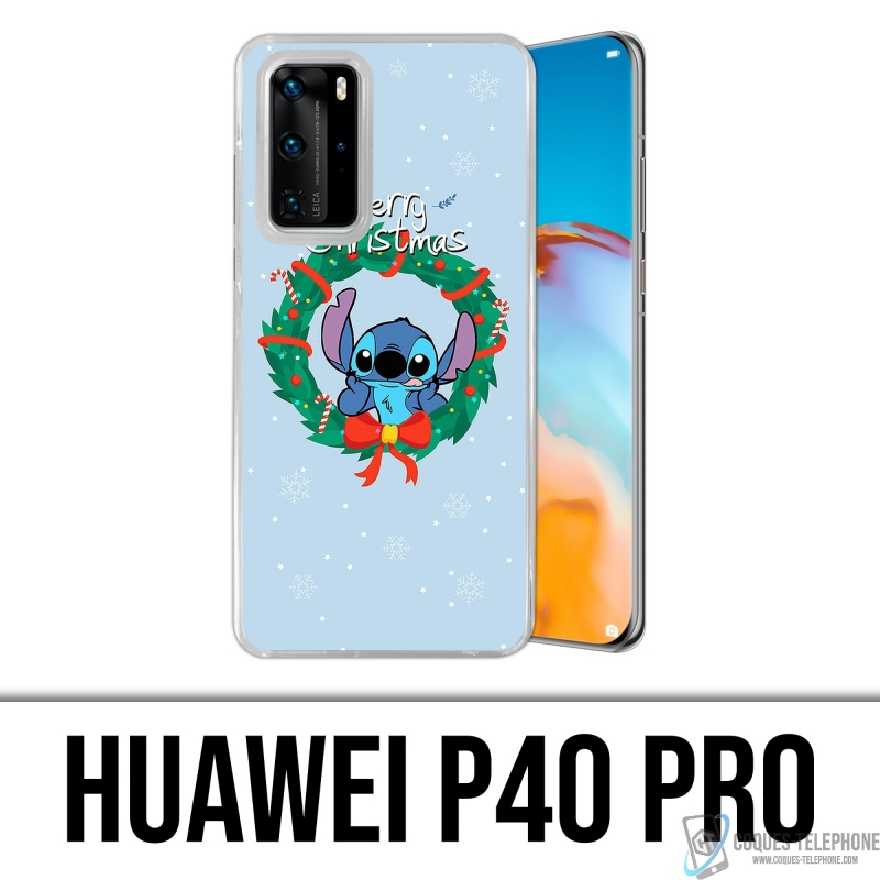 Custodia Huawei P40 Pro - Stitch Buon Natale