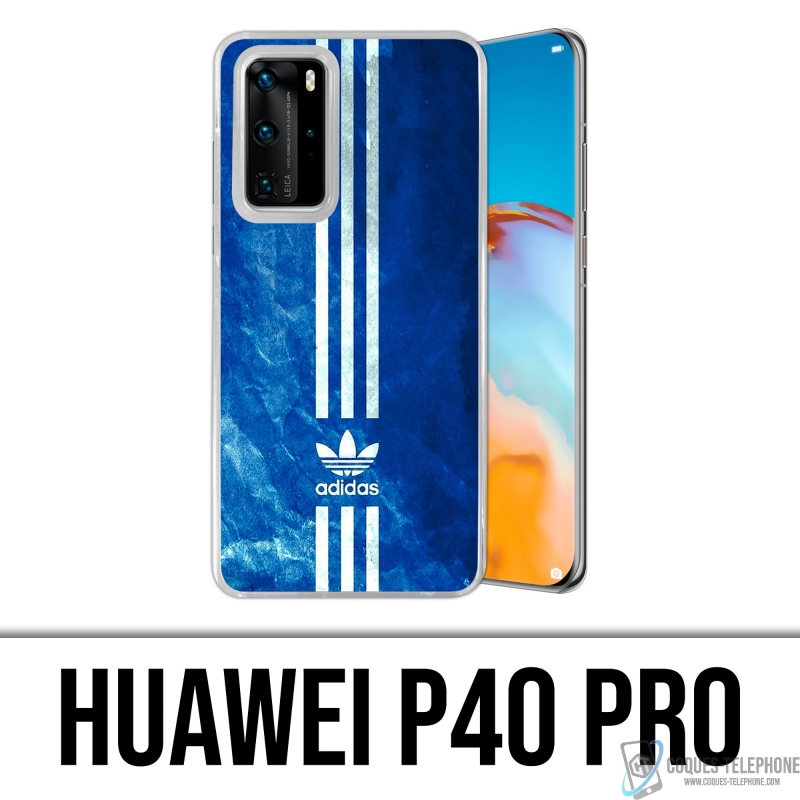 Huawei P40 Pro Case - Adidas Blaue Streifen