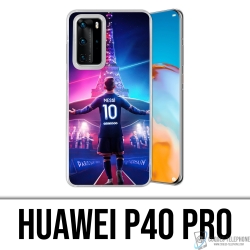 Coque Huawei P40 Pro - Messi PSG Paris Tour Eiffel