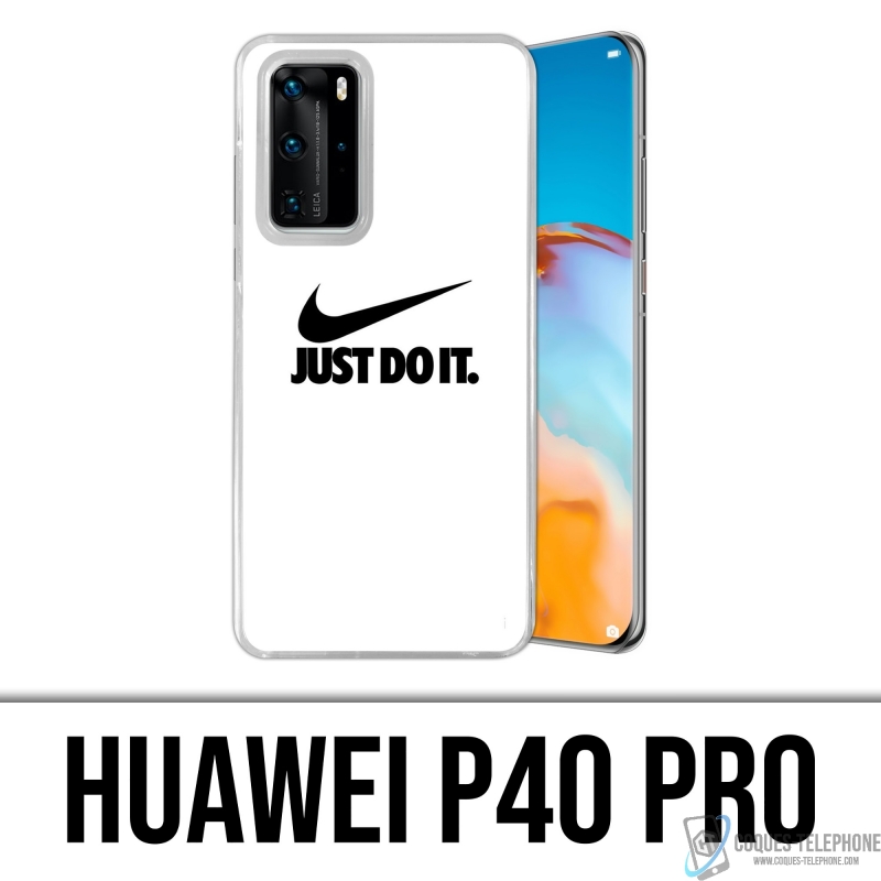 Funda para Huawei P40 Pro - Nike Just Do It Blanca