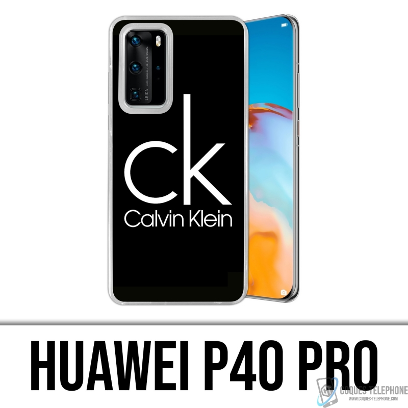 Custodia Huawei P40 Pro - Logo Calvin Klein Nera