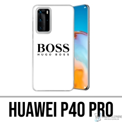 Coque Huawei P40 Pro - Hugo Boss Blanc