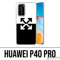Custodia Huawei P40 Pro - Logo bianco sporco