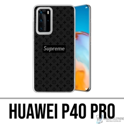 Huawei P40 Pro Case - Supreme Vuitton Schwarz