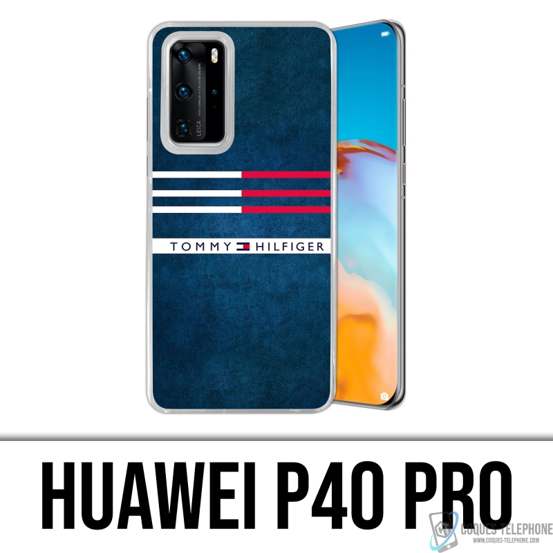 Custodia Huawei P40 Pro - Strisce Tommy Hilfiger