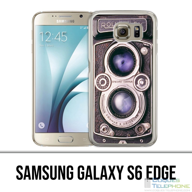 Custodia per Samsung Galaxy S6 Edge - Fotocamera vintage nera