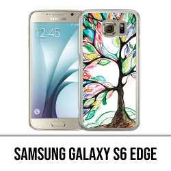 Samsung Galaxy S6 Edge Hülle - Mehrfarbiger Baum