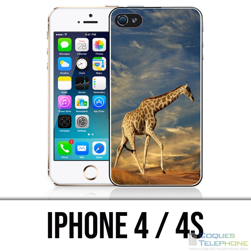 Coque iPhone 4 / 4S - Girafe Fourrure